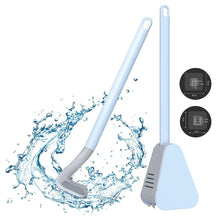 Load image into Gallery viewer, Silicone Bristles Toilet Brush and Holder for Bathroom Storage and Organization Compact Wall Hang Cleaning Kit WC Accessories

