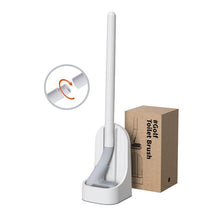 Load image into Gallery viewer, Silicone Bristles Toilet Brush and Holder for Bathroom Storage and Organization Compact Wall Hang Cleaning Kit WC Accessories
