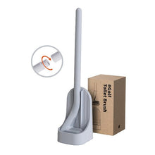 Load image into Gallery viewer, Silicone Bristles Toilet Brush and Holder for Bathroom Storage and Organization Compact Wall Hang Cleaning Kit WC Accessories
