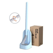 Load image into Gallery viewer, Silicone Bristles Toilet Brush and Holder for Bathroom Storage and Organization Compact Wall Hang Cleaning Kit WC Accessories
