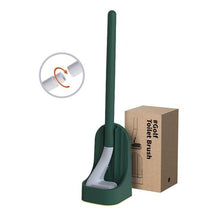 Load image into Gallery viewer, Silicone Bristles Toilet Brush and Holder for Bathroom Storage and Organization Compact Wall Hang Cleaning Kit WC Accessories
