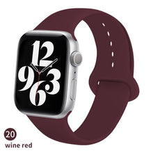 Load image into Gallery viewer, Silicone Strap For Apple Watch band 6 44mm 42mm 40mm 38mm Smart rubber watchband bracelet iWatch band for Series 6 SE 5 4 3 2 se
