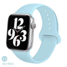 Load image into Gallery viewer, Silicone Strap For Apple Watch band 6 44mm 42mm 40mm 38mm Smart rubber watchband bracelet iWatch band for Series 6 SE 5 4 3 2 se
