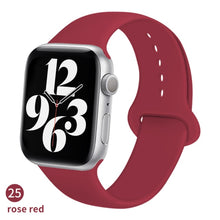 Load image into Gallery viewer, Silicone Strap For Apple Watch band 6 44mm 42mm 40mm 38mm Smart rubber watchband bracelet iWatch band for Series 6 SE 5 4 3 2 se
