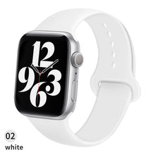 Load image into Gallery viewer, Silicone Strap For Apple Watch band 6 44mm 42mm 40mm 38mm Smart rubber watchband bracelet iWatch band for Series 6 SE 5 4 3 2 se
