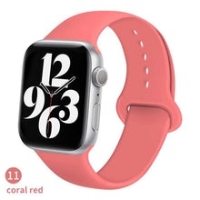 Load image into Gallery viewer, Silicone Strap For Apple Watch band 6 44mm 42mm 40mm 38mm Smart rubber watchband bracelet iWatch band for Series 6 SE 5 4 3 2 se
