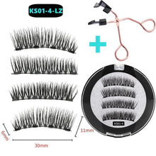 Load image into Gallery viewer, 3D magnetic eyelashes With 3/4 Magnets handmade makeup Mink eyelashes extended false eyelashes Reusable false eyelashes Dropship
