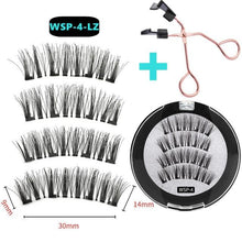Load image into Gallery viewer, 3D magnetic eyelashes With 3/4 Magnets handmade makeup Mink eyelashes extended false eyelashes Reusable false eyelashes Dropship
