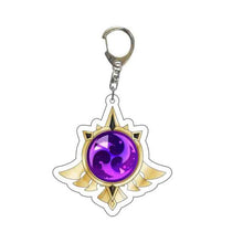 Load image into Gallery viewer, Game Genshin Impact Vision Lnazuma Ganyu Keqing Wendi Xiao Keychain Luminous 7 Element Weapons Eye Of Original God Toy KeyRing
