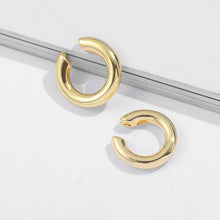 Load image into Gallery viewer, Punk Rock Gold Color Clip Earrings No Piercing Trendy Link Chain Earcuffs Statement Cartilage Earrings for Women Party Jewelry
