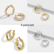 Load image into Gallery viewer, Punk Rock Gold Color Clip Earrings No Piercing Trendy Link Chain Earcuffs Statement Cartilage Earrings for Women Party Jewelry
