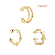 Load image into Gallery viewer, Punk Rock Gold Color Clip Earrings No Piercing Trendy Link Chain Earcuffs Statement Cartilage Earrings for Women Party Jewelry
