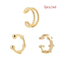 Load image into Gallery viewer, Punk Rock Gold Color Clip Earrings No Piercing Trendy Link Chain Earcuffs Statement Cartilage Earrings for Women Party Jewelry
