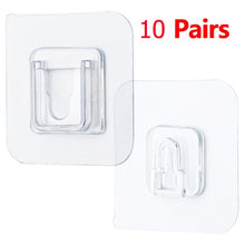 Load image into Gallery viewer, 5 Pairs Double-Sided Adhesive Wall Hooks Hanger Strong Transparent Hooks Suction Cup Sucker Wall Storage Holder For Kitchen
