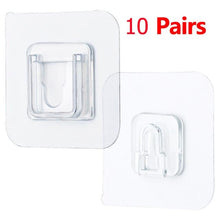 Load image into Gallery viewer, 5 Pairs Double-Sided Adhesive Wall Hooks Hanger Strong Transparent Hooks Suction Cup Sucker Wall Storage Holder For Kitchen
