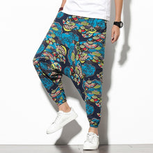 Load image into Gallery viewer, Cotton Harem Pants Men Solid Elastic Waist Streetwear Joggers 2020 New Baggy Drop-crotch Pants Casual Trousers Men Dropshipping

