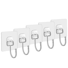 Load image into Gallery viewer, 20/10 Pcs Hooks Transparent Strong Self Adhesive Door Wall Hangers Hooks Suction Heavy Load Rack Cup Sucker for Kitchen Bathroom
