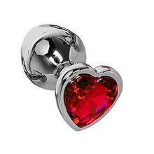 Load image into Gallery viewer, 3 Size Anal Plug Heart Stainless Steel Crystal Anal Plug Removable Butt Plug Stimulator Anal Sex Toys Prostate Massager Dildo
