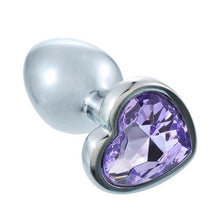 Load image into Gallery viewer, 3 Size Anal Plug Heart Stainless Steel Crystal Anal Plug Removable Butt Plug Stimulator Anal Sex Toys Prostate Massager Dildo
