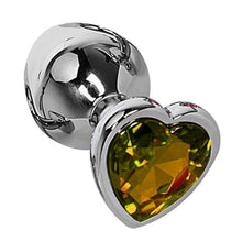 Load image into Gallery viewer, 3 Size Anal Plug Heart Stainless Steel Crystal Anal Plug Removable Butt Plug Stimulator Anal Sex Toys Prostate Massager Dildo
