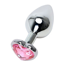 Load image into Gallery viewer, 3 Size Anal Plug Heart Stainless Steel Crystal Anal Plug Removable Butt Plug Stimulator Anal Sex Toys Prostate Massager Dildo
