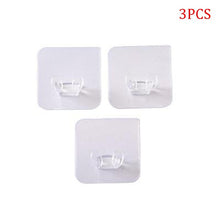 Load image into Gallery viewer, 3Pcs Hanger Hook Transparent Strong Adhesive Wall Hangers Hooks Vacuum Suction Cup Heavy Bathroom Stainless Steel Hanger
