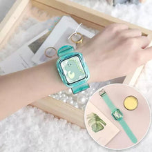 Load image into Gallery viewer, Newest Clear Band + Case for Apple Watch Series 7 6 SE 5 4 44mm 42mmTransparent for iwatch Strap 3 2 1  38mm 40mm Plastic Strap
