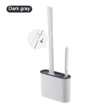 Load image into Gallery viewer, Wall Hanging TPR Toilet Brush with Holder Set Silicone Bristles for Floor Bathroom Cleaning
