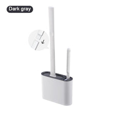 Load image into Gallery viewer, Wall Hanging TPR Toilet Brush with Holder Set Silicone Bristles for Floor Bathroom Cleaning

