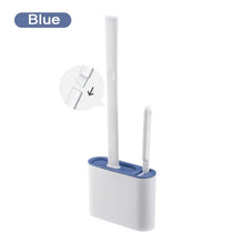 Load image into Gallery viewer, Wall Hanging TPR Toilet Brush with Holder Set Silicone Bristles for Floor Bathroom Cleaning
