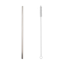 Load image into Gallery viewer, 2pcs Stainless Steel Straw Reusable Metal Drinking Straw Wholesale With Cleaning Brush Eco Friendly Party Bar Accessory
