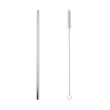 Load image into Gallery viewer, 2pcs Stainless Steel Straw Reusable Metal Drinking Straw Wholesale With Cleaning Brush Eco Friendly Party Bar Accessory

