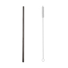 Load image into Gallery viewer, 2pcs Stainless Steel Straw Reusable Metal Drinking Straw Wholesale With Cleaning Brush Eco Friendly Party Bar Accessory
