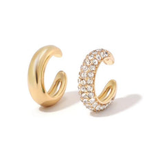 Load image into Gallery viewer, 2021 New Fashion Pearl Ear Cuff Bohemia Stackable C Shaped CZ Rhinestone Small Earcuffs Clip Earrings for Women Wedding Jewelry
