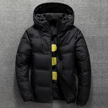 Load image into Gallery viewer, Winter Warm Men Jacket Coat Casual Autumn Stand Collar Puffer Thick Hat White Duck Parka Male Men's Winter Down Jacket With Hood
