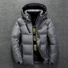 Load image into Gallery viewer, Winter Warm Men Jacket Coat Casual Autumn Stand Collar Puffer Thick Hat White Duck Parka Male Men's Winter Down Jacket With Hood
