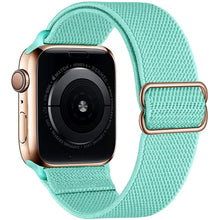 Load image into Gallery viewer, Scrunchie Strap for Apple watch band 44mm 40mm 45mm 41mm 38mm 42mm Elastic Nylon solo Loop bracelet iWatch series 3 4 5 6 se 7
