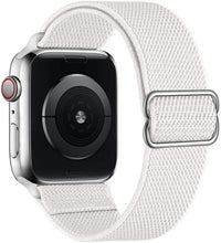 Load image into Gallery viewer, Scrunchie Strap for Apple watch band 44mm 40mm 45mm 41mm 38mm 42mm Elastic Nylon solo Loop bracelet iWatch series 3 4 5 6 se 7
