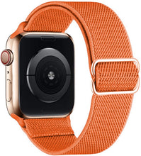 Load image into Gallery viewer, Scrunchie Strap for Apple watch band 44mm 40mm 45mm 41mm 38mm 42mm Elastic Nylon solo Loop bracelet iWatch series 3 4 5 6 se 7
