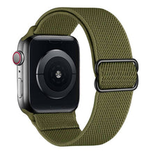 Load image into Gallery viewer, Scrunchie Strap for Apple watch band 44mm 40mm 45mm 41mm 38mm 42mm Elastic Nylon solo Loop bracelet iWatch series 3 4 5 6 se 7
