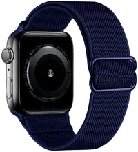 Load image into Gallery viewer, Scrunchie Strap for Apple watch band 44mm 40mm 45mm 41mm 38mm 42mm Elastic Nylon solo Loop bracelet iWatch series 3 4 5 6 se 7
