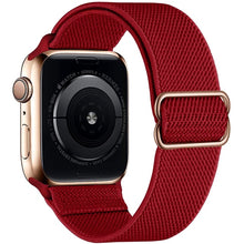 Load image into Gallery viewer, Scrunchie Strap for Apple watch band 44mm 40mm 45mm 41mm 38mm 42mm Elastic Nylon solo Loop bracelet iWatch series 3 4 5 6 se 7
