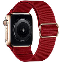 Load image into Gallery viewer, Scrunchie Strap for Apple watch band 44mm 40mm 45mm 41mm 38mm 42mm Elastic Nylon solo Loop bracelet iWatch series 3 4 5 6 se 7
