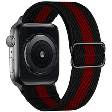 Load image into Gallery viewer, Scrunchie Strap for Apple watch band 44mm 40mm 45mm 41mm 38mm 42mm Elastic Nylon solo Loop bracelet iWatch series 3 4 5 6 se 7
