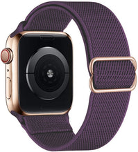 Load image into Gallery viewer, Scrunchie Strap for Apple watch band 44mm 40mm 45mm 41mm 38mm 42mm Elastic Nylon solo Loop bracelet iWatch series 3 4 5 6 se 7
