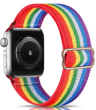 Load image into Gallery viewer, Scrunchie Strap for Apple watch band 44mm 40mm 45mm 41mm 38mm 42mm Elastic Nylon solo Loop bracelet iWatch series 3 4 5 6 se 7
