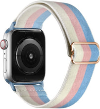Load image into Gallery viewer, Scrunchie Strap for Apple watch band 44mm 40mm 45mm 41mm 38mm 42mm Elastic Nylon solo Loop bracelet iWatch series 3 4 5 6 se 7
