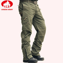 Load image into Gallery viewer, Men's Cargo Pants Army Military Style Tactical Pants Male Camo Jogger Plus Size Cotton Many Pocket Men Camouflage Black Trousers
