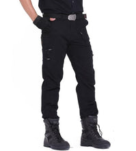 Load image into Gallery viewer, Men's Cargo Pants Army Military Style Tactical Pants Male Camo Jogger Plus Size Cotton Many Pocket Men Camouflage Black Trousers
