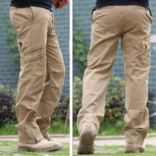 Load image into Gallery viewer, Men's Cargo Pants Army Military Style Tactical Pants Male Camo Jogger Plus Size Cotton Many Pocket Men Camouflage Black Trousers
